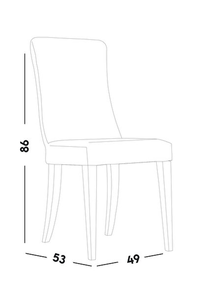 SANDALİE Megan 2 Adet Yemek-Mutfak-Salon Sandalyesi / Krem