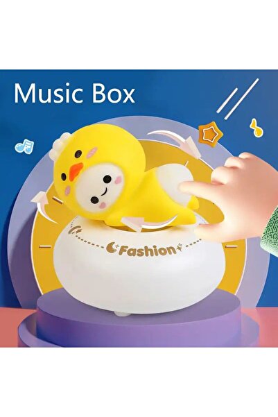BLUE SİDE Hediyelik Eşya Işıklı Music Box Çocuklar İçin Gece Lambası Müzikli Minnoş Desenli Müzik Kutusu