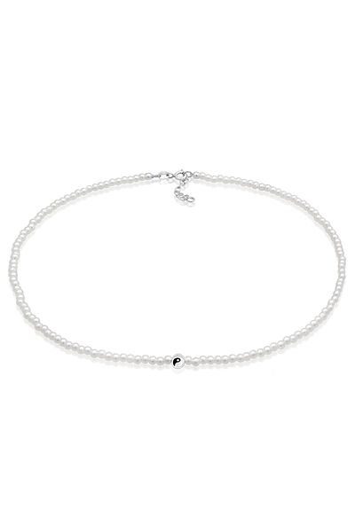 ELLI Halskette Choker Yin Yang Glasperlen 925 Sterling Silber