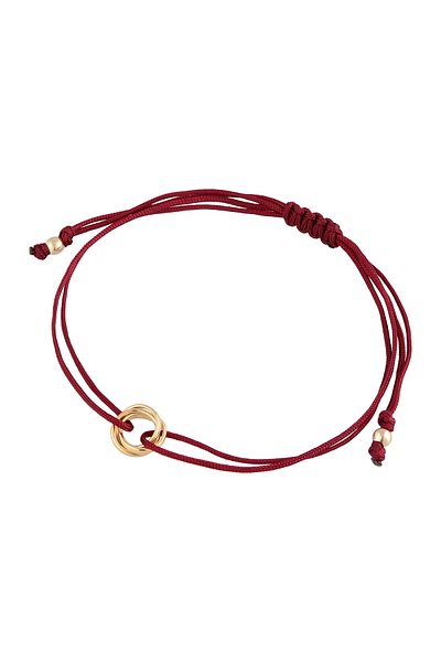 ELLI Armband Kreis Verschlungen Rund Textilband 925 Silber