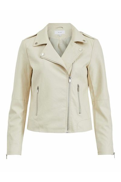 VILA Kunstlederjacke im Biker-Look