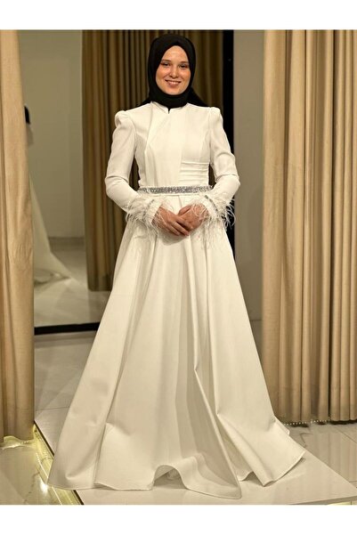 Kaleiçi Yıldızlar Beyaz Yıldızlar Yeni Sezon Tesettür Belden Oturtmalı Beli K...