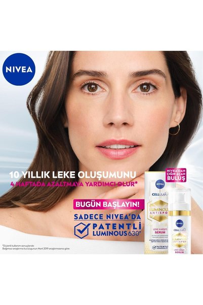 NIVEA Yeni Leke Karşıtı Aydınlatıcı Cilt Bakım Serumu 30 Ml, Cilt Tonu Eşitleyici Luminous630