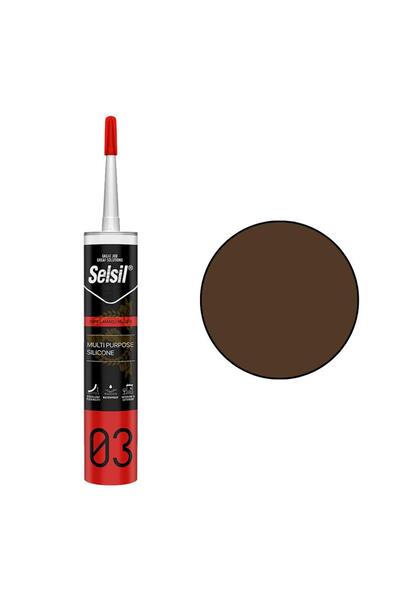 Selsil Genel Amaçlı Silikon KAHVERENGİ 322 gr. - 1 Adet