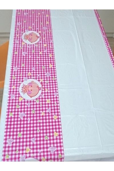 Kazanabil ITS A GIRL WELCOME BABY TABLE CLOTH PINK