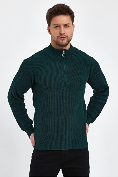 Minharir Pulover de tricotaj cu jumătate de fermoar