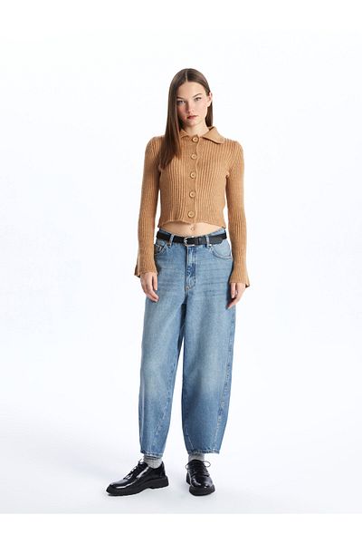 LC Waikiki Pantaloni Jean de damă cu ajustare dreaptă