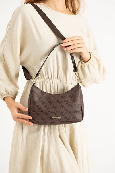 ESTUTE Geantă de damă cu coloană cu model baghetă cu curea lungă