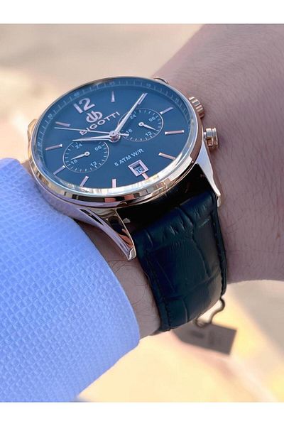 Bigotti TBG.1.105.10.5 Bigotti Leather Cord 5 ATM Waterproof Interior Functions Active Men's Wristwatch