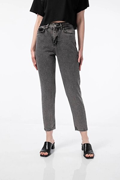 BROSERER Lock Blugi Mom Mom Lycra Confort cu talie super înaltă pentru femei