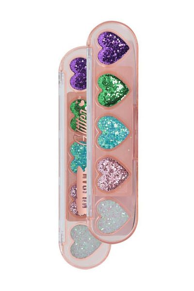 MUJGAN 5-Piece Glitter Eyeshadow Palette - Heart Shaped No:2