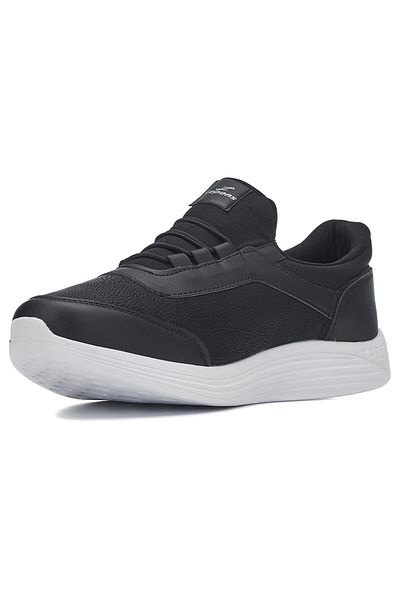 İmerShoes Ανδρικά μαύρα αθλητικά παπούτσια για ενήλικες - Μεγάλο μέγεθος, λαστιχένια κορδόνια, άνετα και ευέλικτα 110c