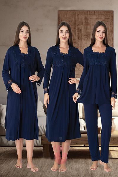 lohusahamile Navy Blue Postpartum Maternity Pregnant Set of 4