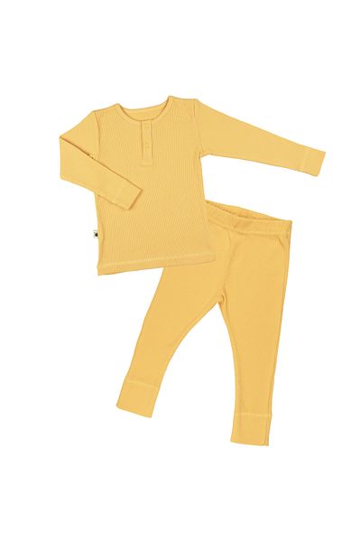 Little Yucca Organic Cotton Simples Pajama Set - Yellow