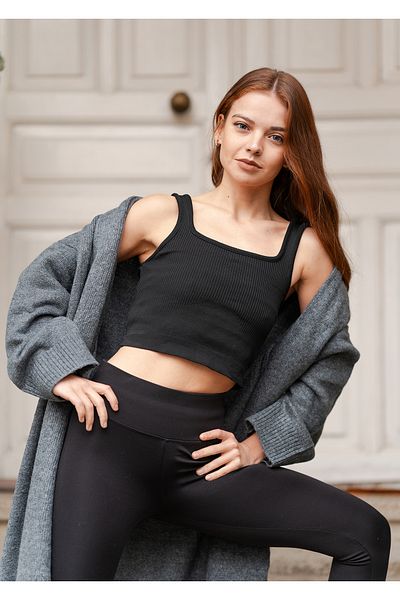 VerdeBlanco Women's Strappy Crop Tank Top