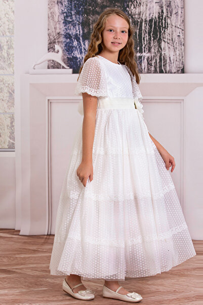 SÜSLÜ PİNK KİDS KIZ ÇOCUK UZUN ELBİSE