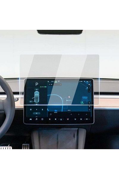 İncisoft Tesla Model Y Compatible Vehicle Multimedia Shatterproof Screen Protector Tempered Anti-Shock And Anti-Scratch