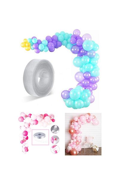 DM ONLINE Transparent Balloon Decoration Tie Chain 5 Meters Balloon Decoration Apparatus Plastic