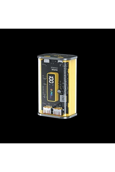 Linktech Link Tech C122 Strong 10000 Mah Pd 22.5w Şeffaf Powerbank Sarı