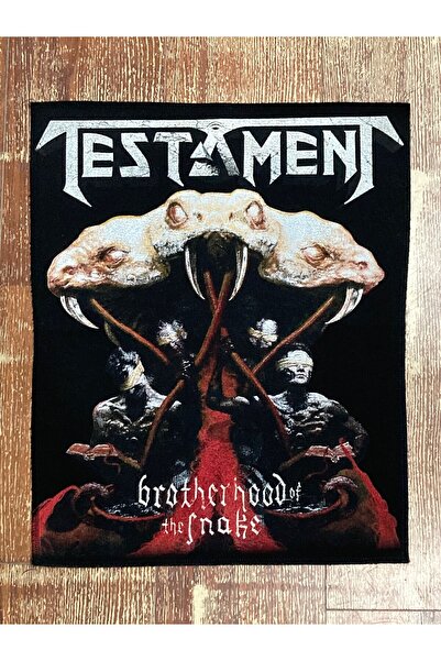 StüdyoÜmitTişört Testament Brotherhood Of The Snake Backpatch, back patch, em...