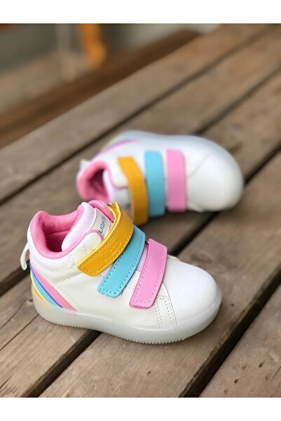 Vicco 22-34 Numara Işıklı Ortopedik 3 Bantlı Boğazlı Çocuk Bot