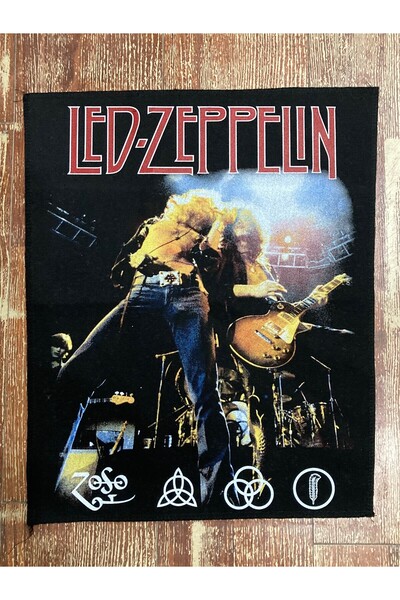 StüdyoÜmitTişört رقعة خلفية لفرقة Led Zeppelin Band Rock Band - رقعة خلفية مع...