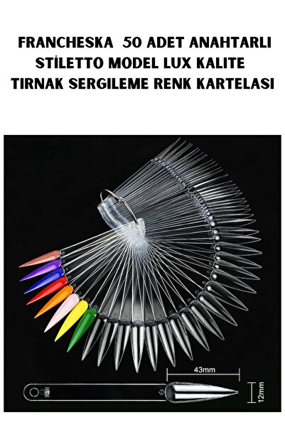 Francheska 50 ADET ANAHTARLI STİLETTO MODEL LUX KALITE TIRNAK SERGILEME RENK ...