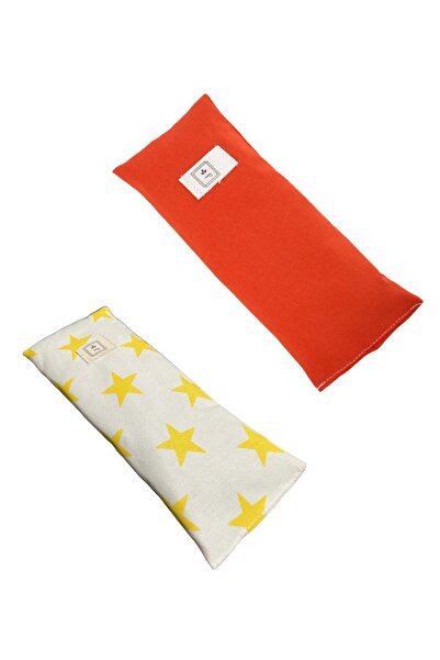 Poros Store مجموعة وسائد العين مكونة من قطعتين من رقعة عين لافندر مع قشرة القمح والقمح، قماش معتمد من OEKO-Tex