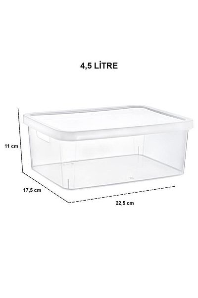 Smartware Cutie multifuncțională Stafi cu capac transparent 4,5 Lt
