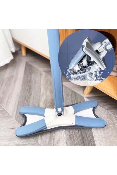 LİRAZON 360 Derece Dönebilen Kendinden Sıkmalı X-mop Yer Duvar Fayans Cam Sil...