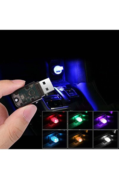 Mega Oto Market مصباح Led صغير USB ديسكو 7 ألوان 12 فولت ضوء ديكور للمنزل وال...