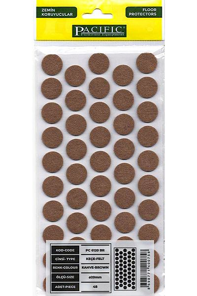 Decovetro Pacific Brown Colored Adhesive Felt - 20mm
