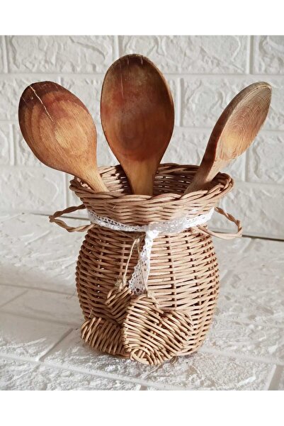 Novaglow Rattan Bambu Hasır Kaşıklık El Yapımı Kaşıklık