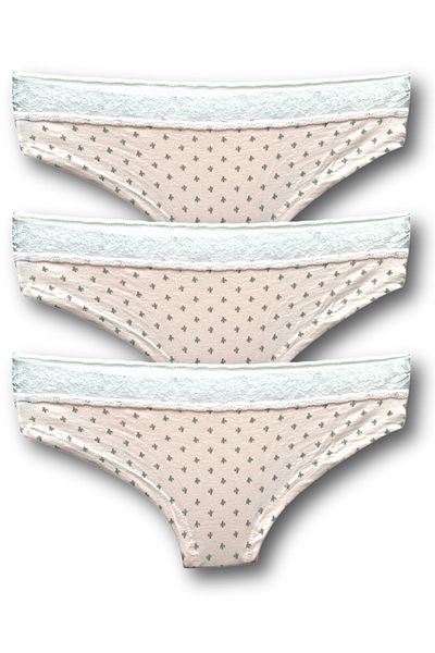 Berrak Chiloți hipster pentru femei cu talie din dantelă, pachet de 3