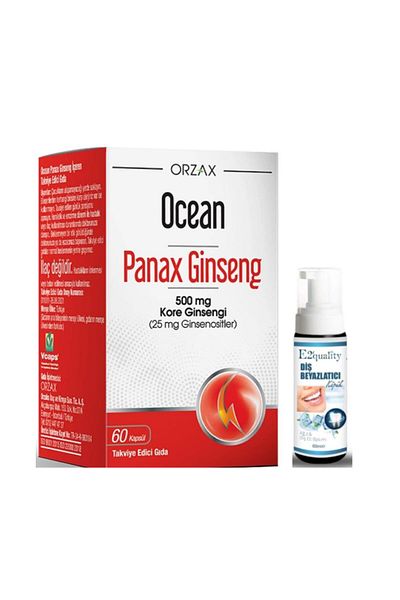 Ocean Orzax Panax Ginseng 60 Capsules - Tooth Whitening Amarant