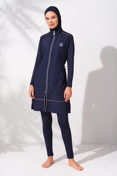 Pierre Cardin Μαγιό Hijab με μακρυμάνικο φερμουάρ Μαγιό Hijab με μακρυμάνικο φερμουάρ 231924 _ΣΚΟΥΡΟ ΜΠΛΕ