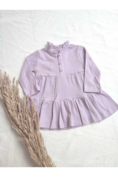 Baby Kız Bebe Kaşkorşe Kumaş Elbise