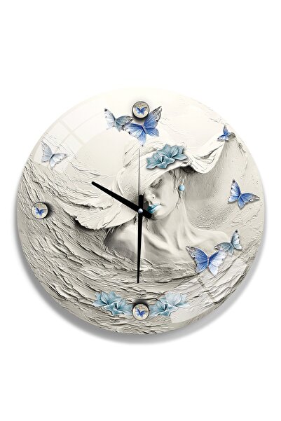 EMYA HOME Ceas din sticlă sculptată - 40 cm