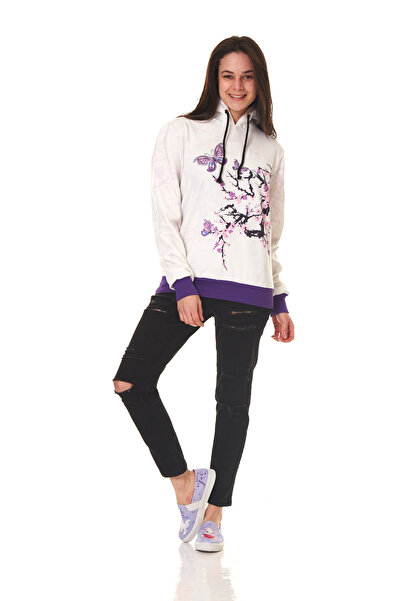 Streetfly Світшот з капюшоном і принтом для жінок