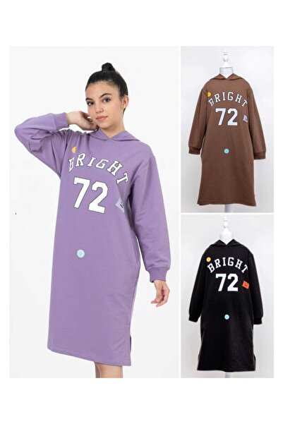 Baby İki İplik Kapüşonlu Kız Çocuk Elbise