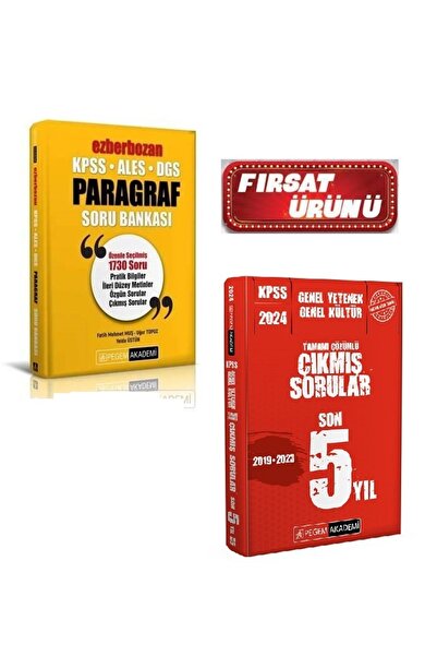 Pegem Akademi Pegem Ezberbozan KPSS ALES DGS Paragraf Soru Bankası+Pegem 2024...