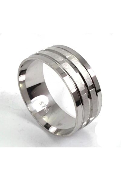 OSMANLI GÜMÜŞ Atlantis Model Erkek Gümüş Tek Alyans Yüzük Nişan Söz Yüzükleri