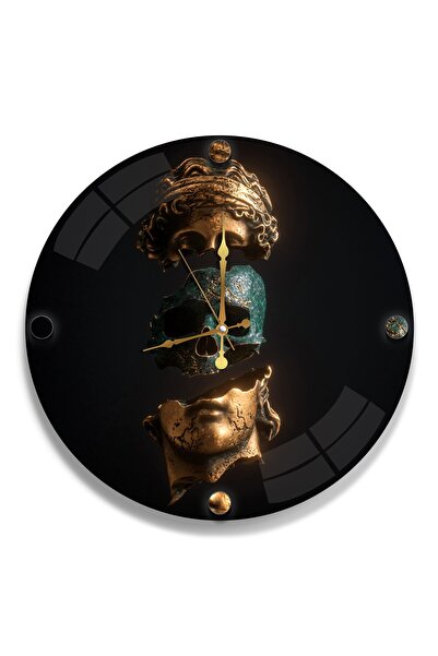 EMYA HOME Ceas din sticlă sculptată - 40 cm