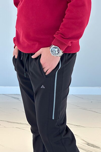 Remsa Spor Ανδρικό φούτερ με ελαστική μέση 3708 μαύρο