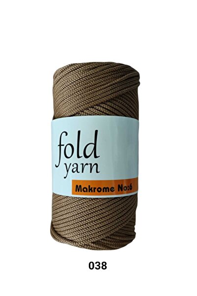 FOLDYARN Fold Yarn Polyester Makrome İpi No:6 Karamel 38