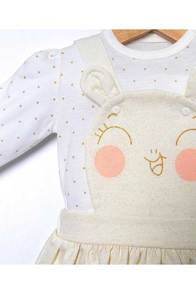 Esterella baby girl bodysuit dress/silvery bodysuit dress
