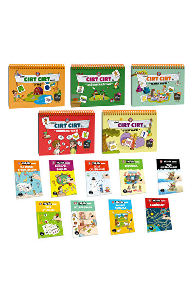 Çocuk Akademi Tüm Yaz Sil Serisi Ve 5 Cırt Cırtlı Aktivite Eğitici Kitap