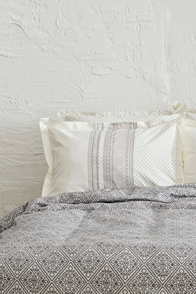 Karaca Home Tila Çift Kişilik Yatak Örtüsü Çarşaf Takımı Antrasit