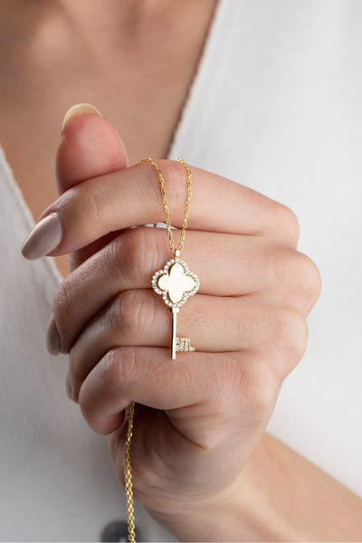 Silvano Jewelry 925 Ayar Gümüş Anahtar Kolye