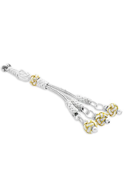 EbruHome شرابة كازازاز ثلاثية مطلية بالنحاس باللون الأصفر والأبيض